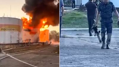 Sochi fuel depot goes up in flames in suspected first drone strike on Putin’s summer resort town