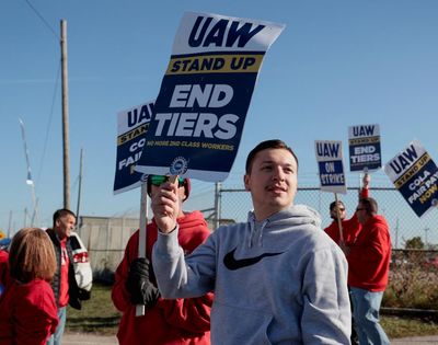 US autoworkers on strike over wages: ‘You give your life but aren’t taken care of’