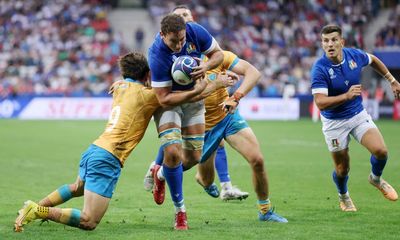 Lamaro try sparks Italy’s comeback in Rugby World Cup win against Uruguay