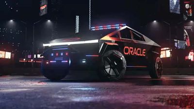 Oracle Teases Tesla Cybertruck Police Cruiser, Coming "Very Soon"