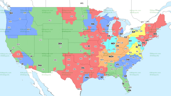 From @506sports, this week's coverage map - most of the country