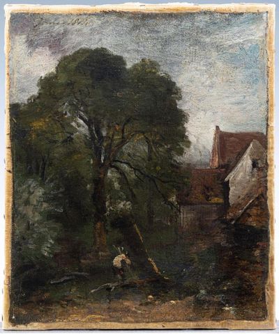 ‘Lost’ Constable painting found on wall of terrace house sells for £200,000