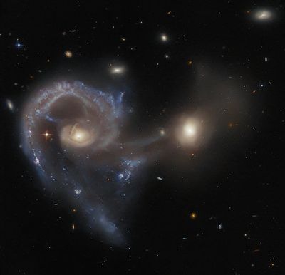 The Hubble Telescope Just Captured Two Galaxies Colliding Into Each Other