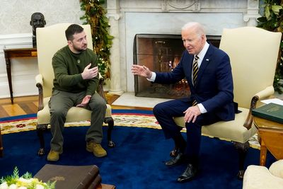 Watch as Zelensky meets with Biden for talks at White House