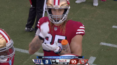 George Kittle broke the fourth wall by playing rock, paper, scissors with the TNF broadcast camera