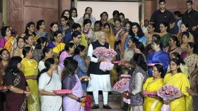 DN Exclusive: PM Modi celebrates Women's Reservation Bill with NDA women MPs at midnight in Parliament House