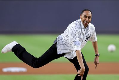 Stephen A. Smith Thanks Kid Cudi for Distracting Everyone With Dreadful First Pitch of His Own