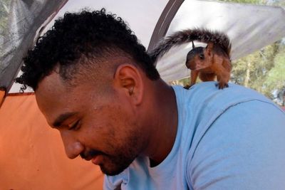 A Venezuelan man and his pet squirrel made it to the US border. Now he's preparing to say goodbye