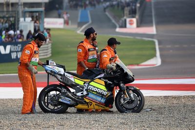 Marini fractures collarbone in MotoGP sprint race crash with team-mate