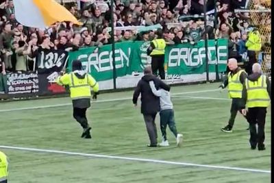Watch as Brendan Rodgers saves Celtic kid from security after he invades the pitch