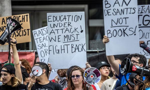 ‘Reading is resistance’: students and parents take on DeSantis’s book bans