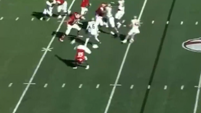 A Louisville offensive lineman cartwheeled (???) mid-play vs. Boston College