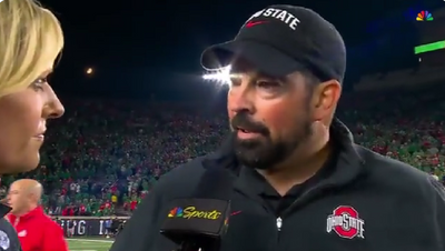 Ryan Day celebrated Ohio State’s dramatic win at Notre Dame by lashing out at Lou Holtz (?!)