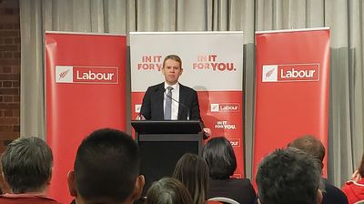 Hipkins goes on the attack in rally speech