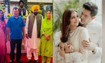 Parineeti-Raghav wedding: Delhi, Punjab CMs Arvind Kejriwal, Bhagwant Mann with their wives in Udaipur