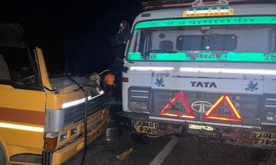 Fatal collision: School principal, student killed as bus rams into stationary truck in Rajasthan's Barmer