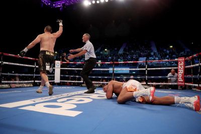 Joe Joyce’s career in tatters after brutal third-round knock-out by Zhilei Zhang