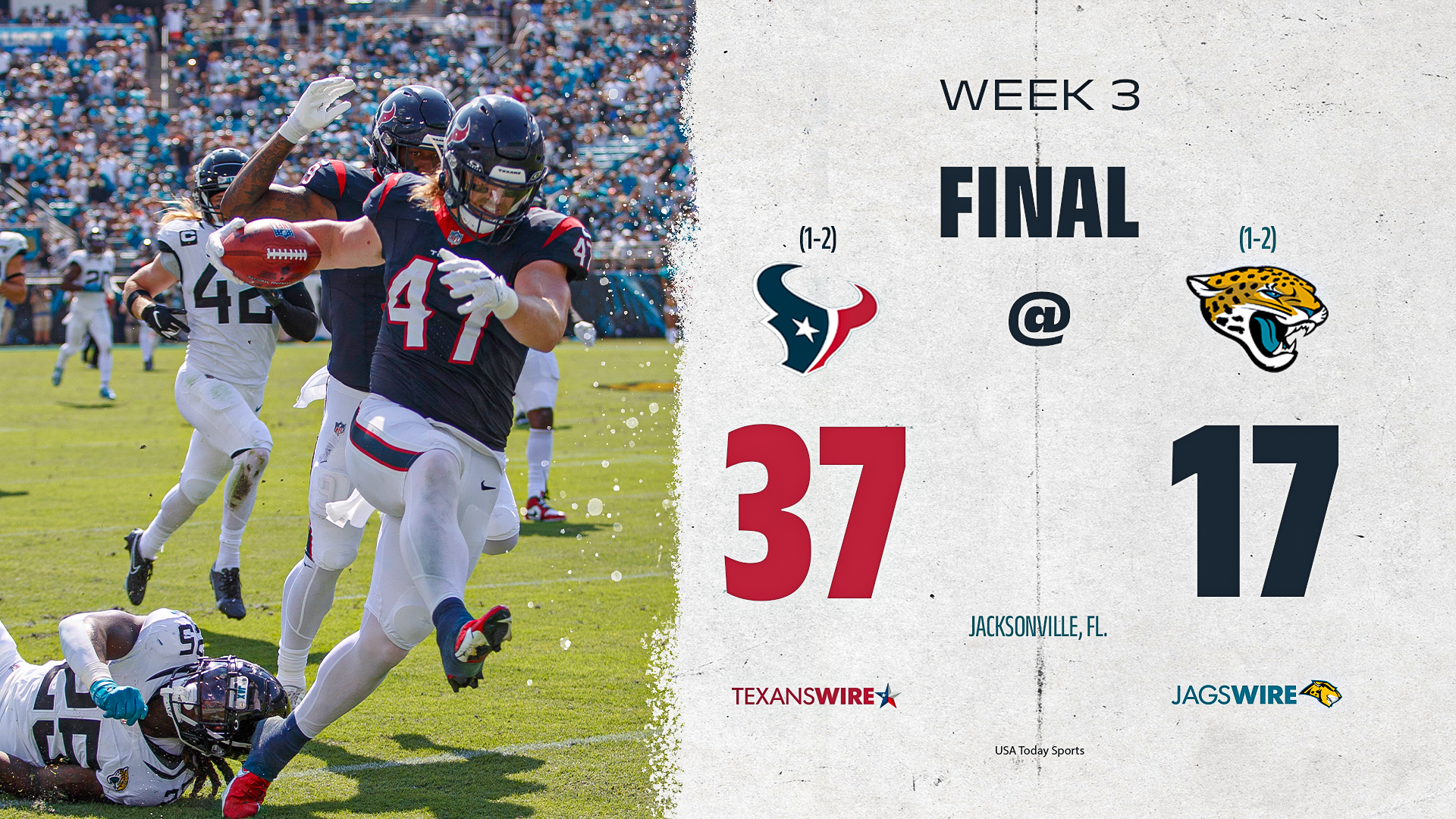 NFL Week 3 Game Recap: Houston Texans 37, Jacksonville Jaguars 17