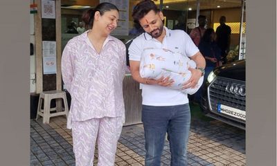 Rahul Vaidya, Disha Parmar make first appearance with their baby