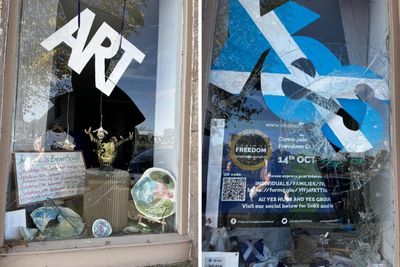 'Horrific' vandalism of Scottish city's Yes hub investigated by police