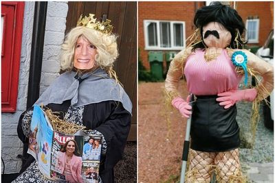 Village goes haywire with more than 100 scarecrows for festival