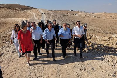 Israeli Lawmakers Tour Illegal Palestinian City Threatening Gush Etzion