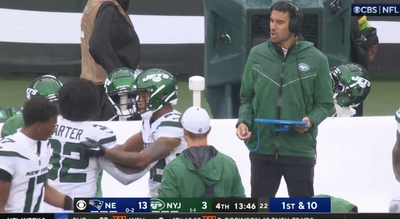 Jets RB Had to be Held Back from Coach During Heated Sideline Moment vs. Patriots