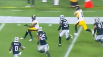 George Pickens Tried to Lay Out Raiders Defender With the Craziest Block