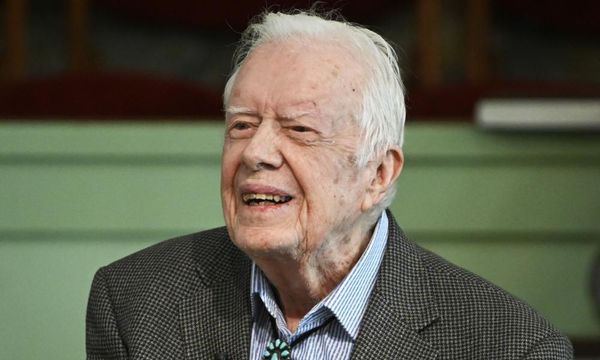 Seven months after entering hospice care Jimmy Carter visits peanut festival