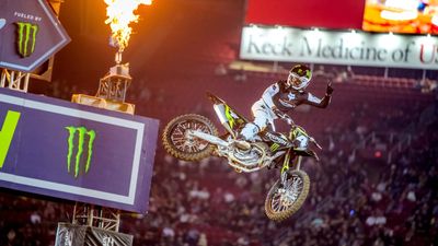 Triumph 250cc Motocross Machine Takes To The Air At SMX World Final In 2023