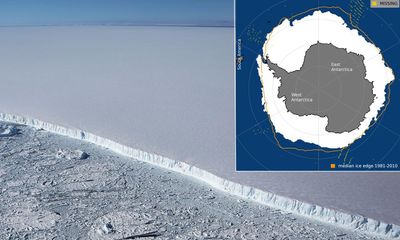 Antarctic sea ice shrinks to lowest annual maximum level on record, data shows