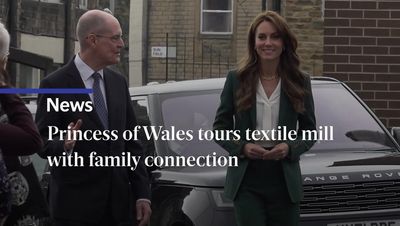 Princess of Wales tours Yorkshire textile mill with connection to her family