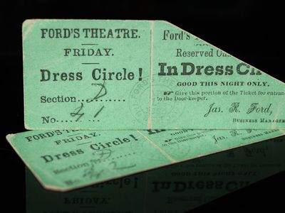 Ford's Theatre tickets from the night Lincoln was assassinated sell for $262,500