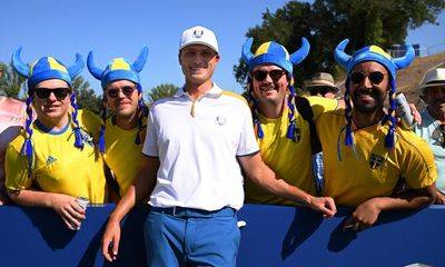 Swedish ‘stud’ Ludvig Åberg unfazed by extraordinary rise to Ryder Cup