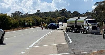 Federal Highway southbound lanes reopen after car, truck crash