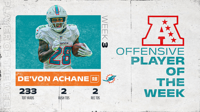 Dolphins rookie RB De’Von Achane named AFC Offensive Player of the Week