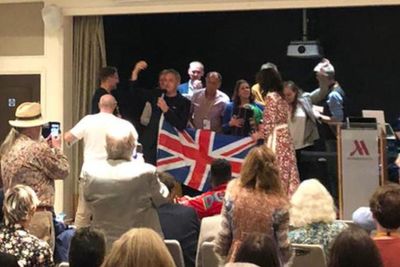 'Anti-nationalist' Alex Cole-Hamilton spotted waving Union flag at late-night bash