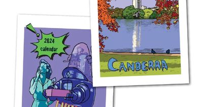 'Evocative and provocative': Canberra artist Mick Ashley releases two 2024 calendars