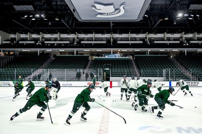 Gallery: Photos from Michigan State hockey media day practice