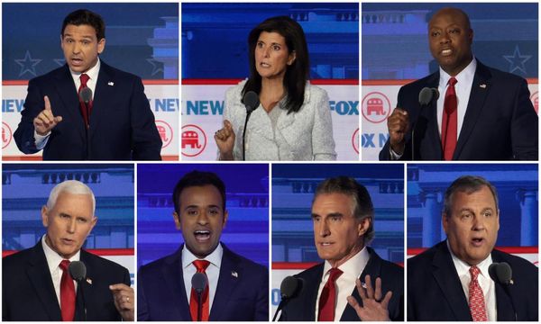 Republican debate live: Trump accused of ‘hiding behind walls of golf club’ instead of facing seven rivals