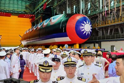 Taiwan launches the island's first domestically made submarine for testing