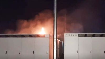 Tesla Megapack Catches Fire In Australia, Continues To Burn Under Supervision