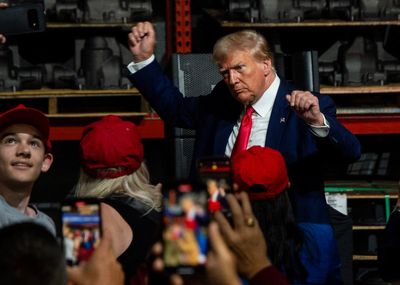 Trump’s Michigan rally for union auto workers may have drawn the wrong crowd
