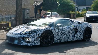 2025 Lamborghini Huracan Hybrid Successor Spied With Funky Hexagonal Lights