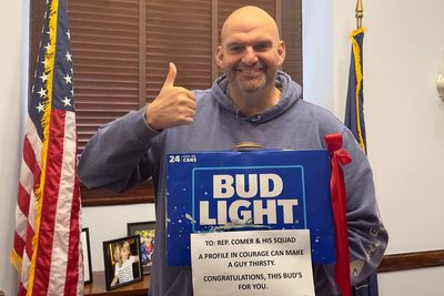 John Fetterman mocks GOP rep leading Biden impeachment inquiry with ‘gift’ of Bud Light