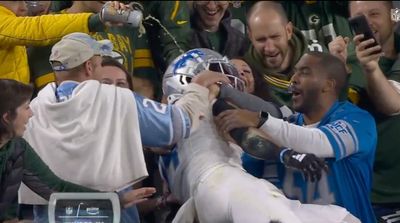 NFL World Ripped Packers Fan for Pouring Beer on Amon-Ra St. Brown After Lions Touchdown