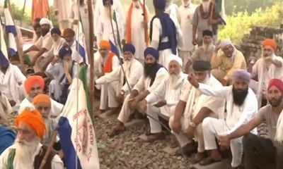 Punjab farmers continue three-day "rail roko" agitation over MSP, flood compensation demands