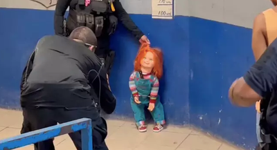 Police in Mexico arrest and handcuff Chucky doll after series of robberies