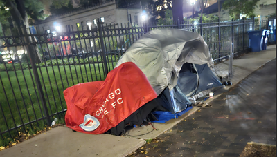 Tent pitched across from posh Ritz-Carlton causes a stir
