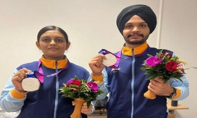 "A close encounter, commendable effort": Anurag Thakur congratulates Divya, Sarabjot for silver medal in shooting